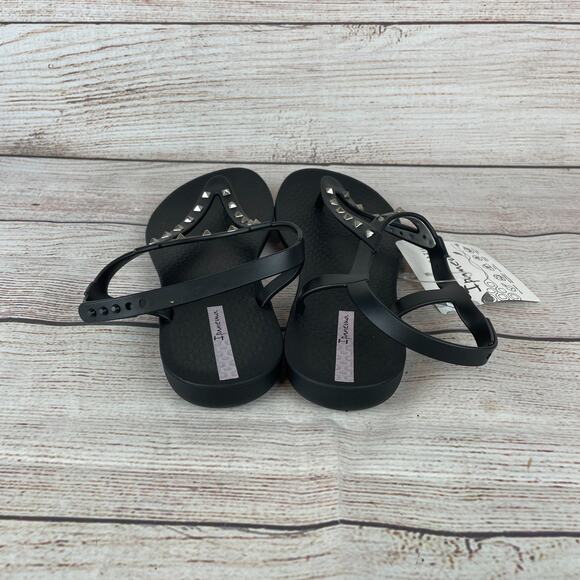 Ipanema Class Rockstar Fem Womens Sz 8 Flip Flops Sandals Black Studded - Picture 5 of 9